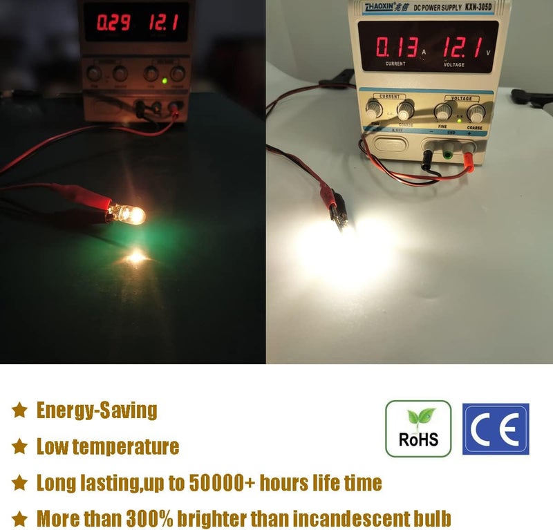 iBrightstar Extremely Bright Wedge T10 168 194 LED Bulbs for Car Interior Dome Map Door Courtesy License Plate Lights, Warm White(4500K) - Image 4